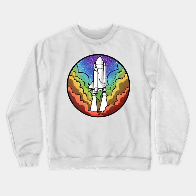 Gay Pride Rocket Crewneck Sweatshirt by LivianPearl